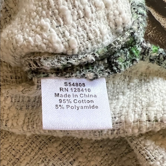 Ann Mashburn Green and White Textured Top - L - Picture 5 of 7